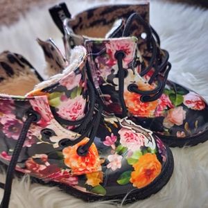 Floral boots x2